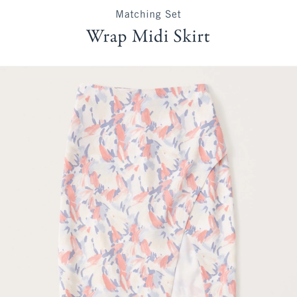 Abercrombie & Fitch wrap midi skirt